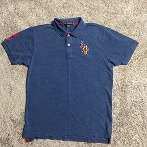 U.S. Polo Assn. Men's Navy Polo with Red Accents